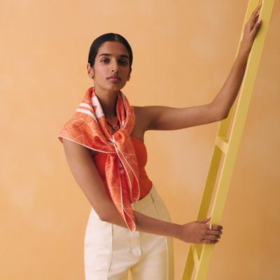 オレンジ - レディス, スカーフ、ショール＆マフラー, スカーフ